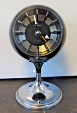 25013/ Garant Tischuhr Quarz Space Age Tulip Schwarz / Chrom  Höhe ca. 22,5 cm