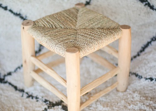 Stool morocco straw and - morocco,