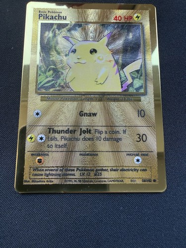Pikachu gold metall promo - gold,