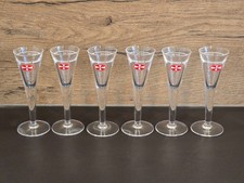 6x Malteserkreuz Aquavit Likör Glas Shot 2cl Schnaps Kurze Stamper Stil *neu*