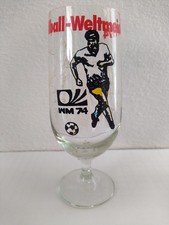 Glas alte Bier-Tulpe * WM Weltmeisterschaft 1974 / Autogramme * DFB FC Biertulpe
