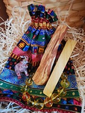 Spirituelles Set - Citrin Armband mit Speckstein Glücksbringer + 2 Palo Santos