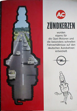 AC Zündkerzen  Papierblatt Werbung   Opel   54 x 78 cm ausgerollt
