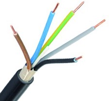 NYY-J 5x95 mm² - Erdkabel Starkstromkabel Installation Leitung Meterware VDE 