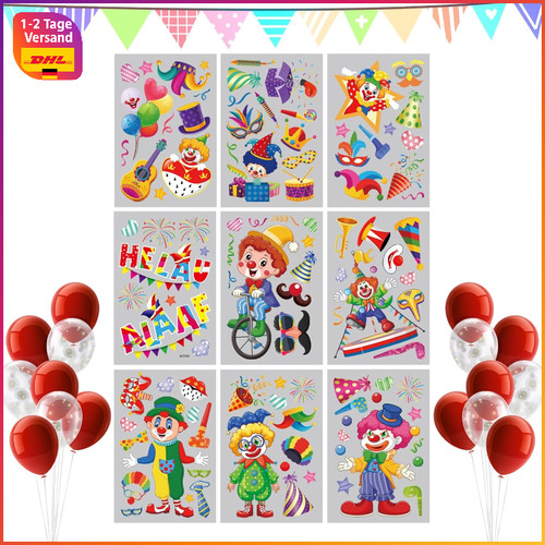 Fensterbilder karneval deko - karneval,