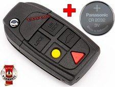 SCHLÜSSELGEHÄUSE FÜR VOLVO S60 S80 V70 XC70 XC90 5 TASTEN + BATTERIE CR2032