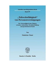 Teilrechtsfähigkeit von - "teilrechtsfähigkeit",