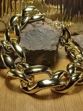 Unisex Halskette in Gold  EXTREM übertrieben auffällig groß Rapper & Hip Hop