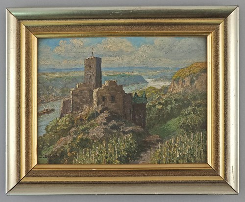 Gemälde burg gutenfels - gemälde,