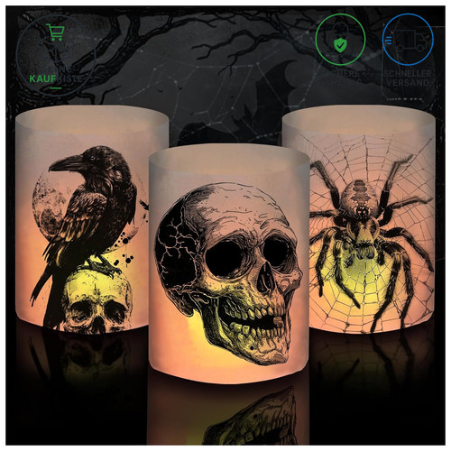 Windlicht tischdeko halloween - windlicht,