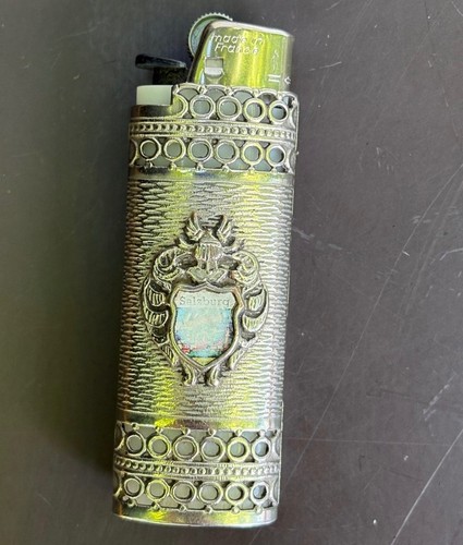 Vintage metall feuerzeughülle - vintage,