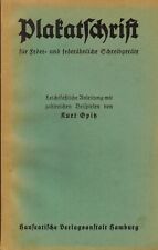 Opitz, Plakatschrift f Feder- u federähnliche Schreibgeräte, Plakat-Schrift 1923