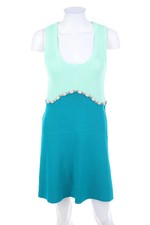 Ohne Label Strickkleid Kleid Strass-Steine XS mint petrol