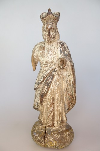 Antike heiligenfigur holz - antike,
