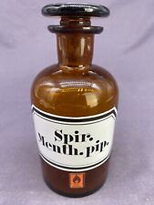 APOTHEKERFLASCHE APOTHEKER GEFÄSS AUS GLAS SPIRITUS MENTH PIP 14,5cm