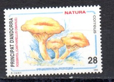 Andorra span. Mi. 231** "Naturschutz-Pilze (IX): Pfifferlinge" postfrisch
