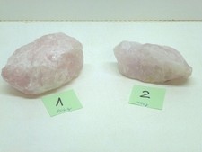Rosenquarz - 2x Rohstein, #1=ca. 806g, #2=ca. 450g traumhafte Farbe, wunderschön