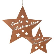 Metall Sterne 2er Set rost