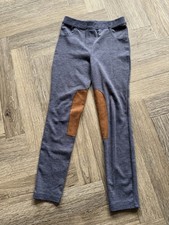 Kinderreithose Gr. 128 Blau Mit Kniebesatz Reithose