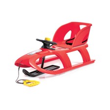 Schlitten mit Lehne Lenkrad