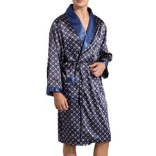 Satin Seide Luxus Pyjama Kimono Bademantel Robe Morgenmantel Nachtwäsche FN