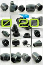 PVC Fittings alle Sorten Klebefittings für Verrohrung im Durchmesser  Ø 20mm