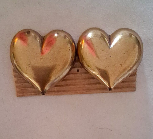 Goldfarbene herz ohrclips - goldfarbene, herz-ohrclips
