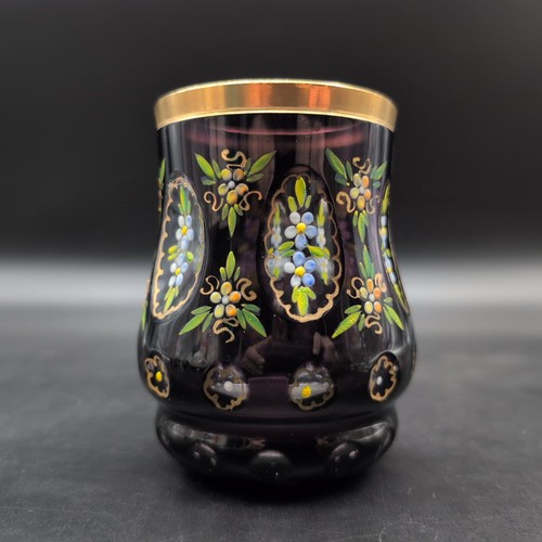 Vase überfangglas böhmen - vase,