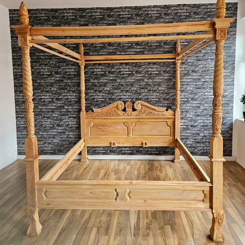 Himmelbett ehebett säulenbett - himmelbett,