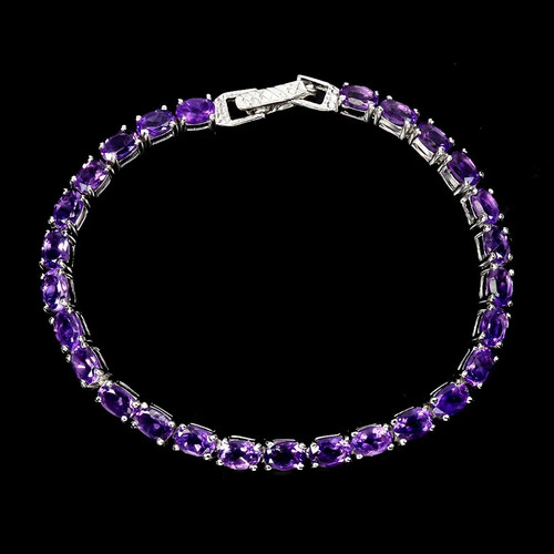 Silber armband lila amethyst - armband,