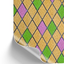 [5,54€/m²] Fensterfolie selbstklebend 800 x 45cm Sichtschutzfolie Buntglasfolie