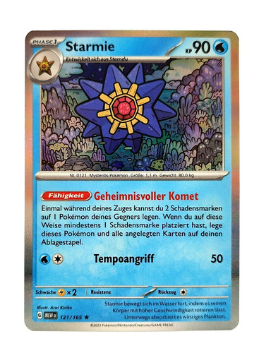 Pokemon karte starmie holo - starmie,