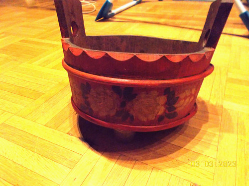 Holz zuber bauernmalerei - zuber,