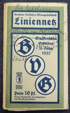 1937 alter Faltplan BVG