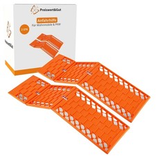Sandbleche 2er Set 60 cm faltbar – Anfahrhilfe 3 t für PKW & Wohnmobil orange