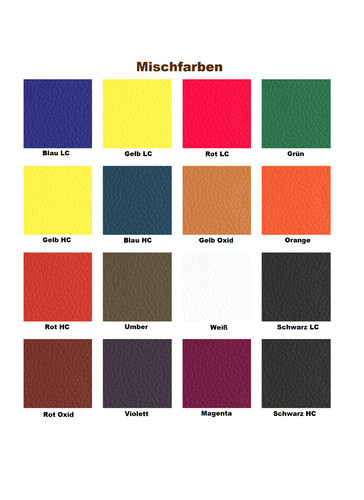 Lederfarbe basisfarben zum - 16,