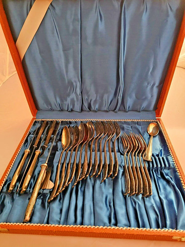 Antik besteckset koffer - antik,