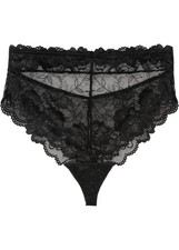 Taillenslip mit besonderem Detail Gr. 44/46 Schwarz Damen-Unterwasche Slip Neu