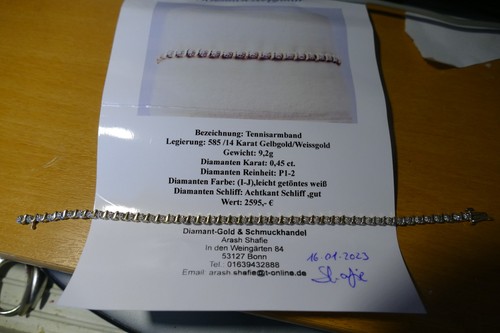 Tennis armband gold - , 585