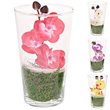 Künstliche Orchidee in Glas