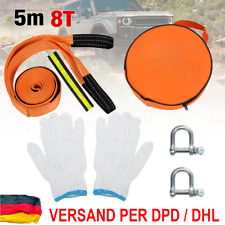 PKW Abschleppseil 5Meter 8T Abschleppgurt Zugseil Abschlepp Seil Gurt Bergegurt