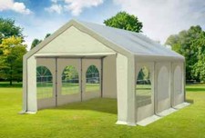 Partyzelt 4x6m Braun Beige PVC