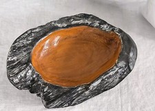 Interessante Holzschale Teakholz Geflammt Naturform Taschenleerer Schale Nüsse 