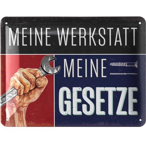 Retro blechschild meine - retro,