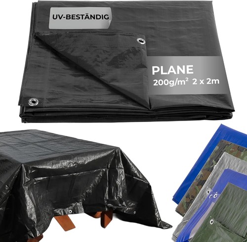 Abdeckplane 2x2m wasserdicht - abdeckplane,