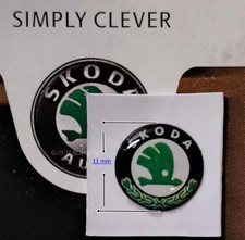 1 X Skoda Schlüsselemblem Emblem ca. 11mm selbstklebend NEU