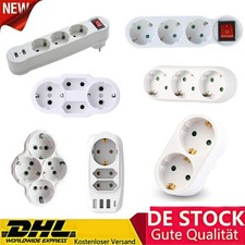 2/3/4 fach Steckdosenadapter Mehrfachstecker Adapter für Steckdose mit Schalter
