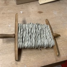 Uralte Wäscheleine auf Spindel PATINA altes HOLZ  Shabby Chic Seil Vintage 