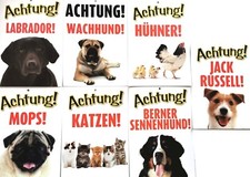 Warnschild Labrador Mops