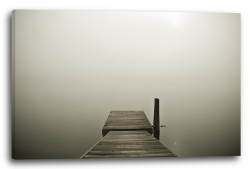 Wandbild holzsteg wasser - holzsteg, am